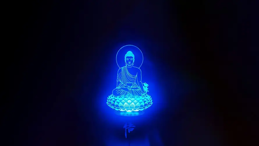4k佛像壁纸-佛教 - 光影-光晕「哲风壁纸」