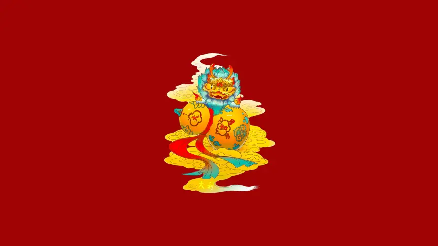 4k喜庆壁纸-国潮 - 国风-插画「哲风壁纸」