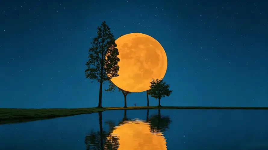 3k倒影壁纸-壁纸 - 夜晚-夜空「哲风壁纸」