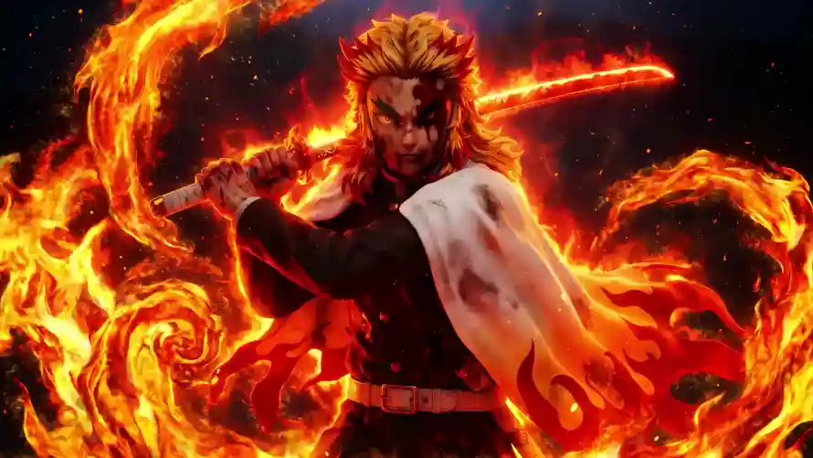 4k战斗壁纸-披风 - 持刀-火焰「哲风壁纸」