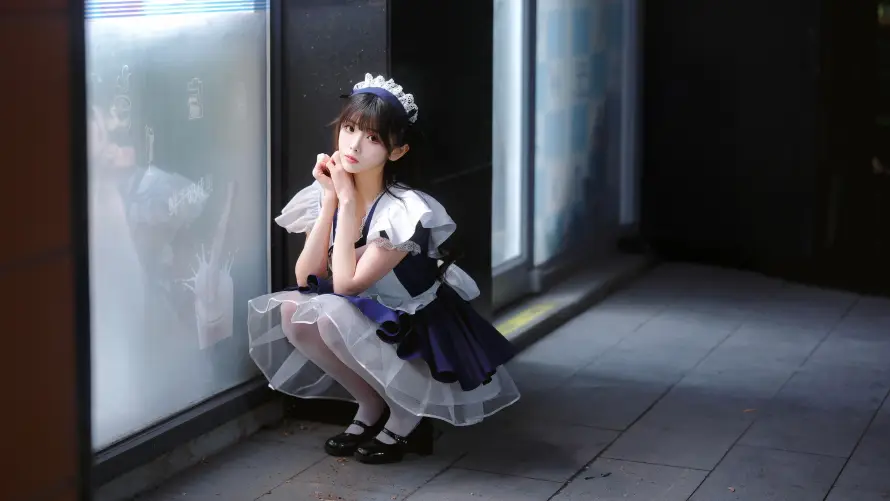6k光影壁纸-发箍 - 女仆-少女「哲风壁纸」
