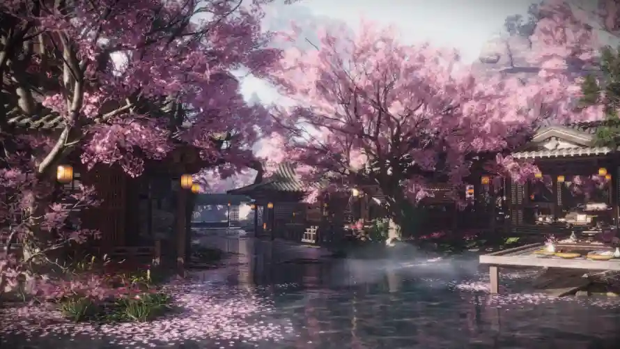 4k桃花壁纸 - 水道 - 水雾 - 江南「哲风壁纸」