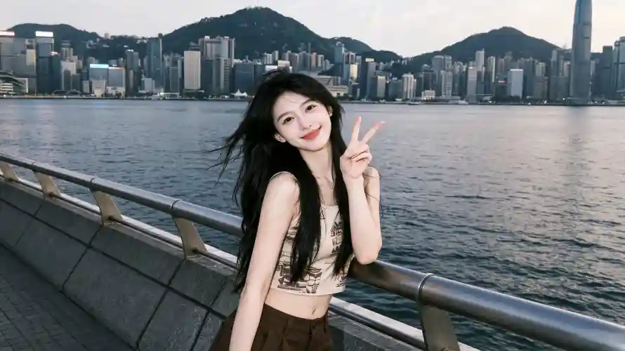 3k吊带壁纸-壁纸 - 少女-山脉「哲风壁纸」
