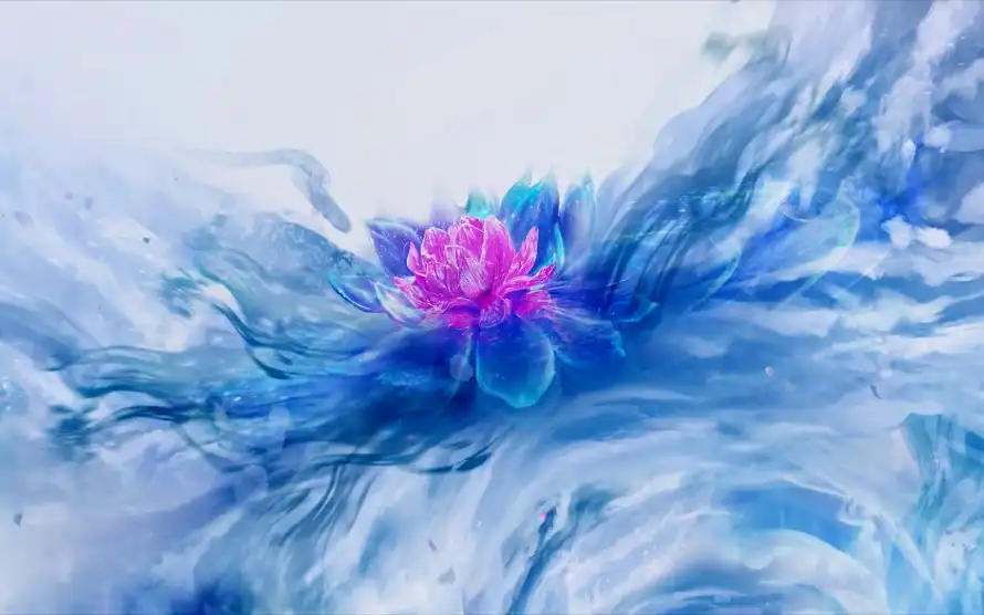 2k冰雪壁纸-冰面 - 梦幻-粉色「哲风壁纸」