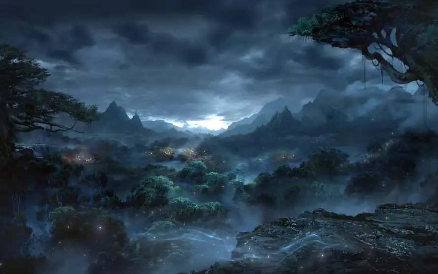 2k云海壁纸-云雾 - 仙境-夜空「哲风壁纸」