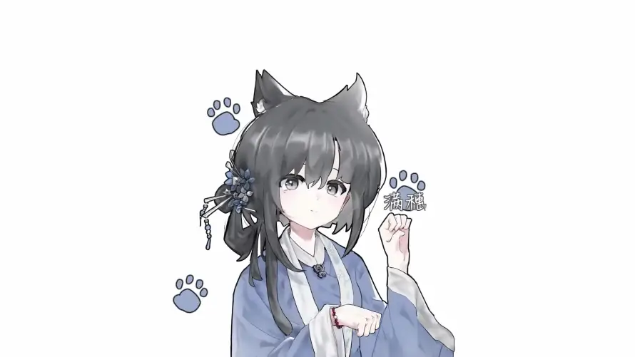 5k发饰壁纸-古风 - 少女-满穗「哲风壁纸」