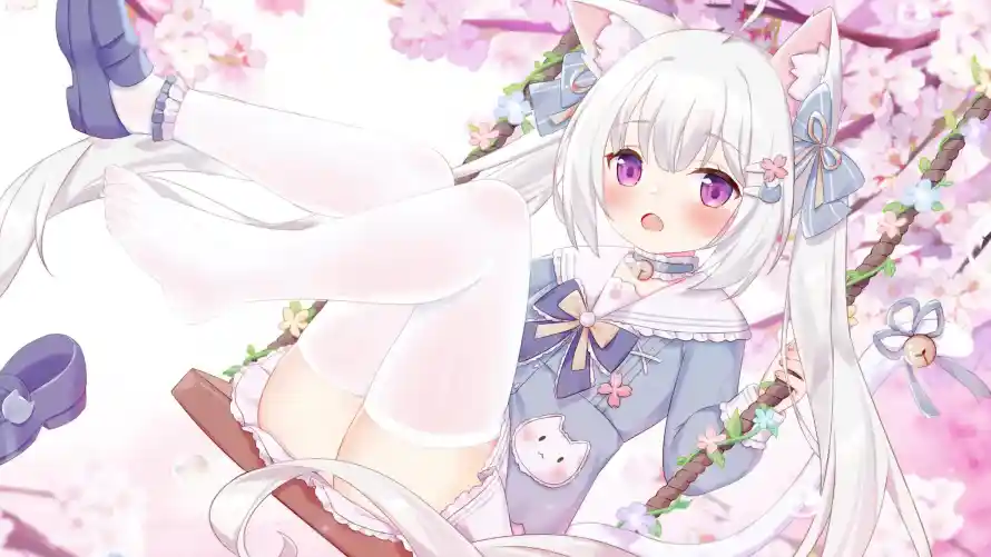 3k可爱壁纸-少女 - 春季-樱花「哲风壁纸」