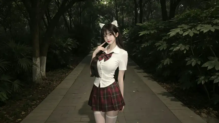 3k壁纸壁纸-少女 - 户外-树林「哲风壁纸」