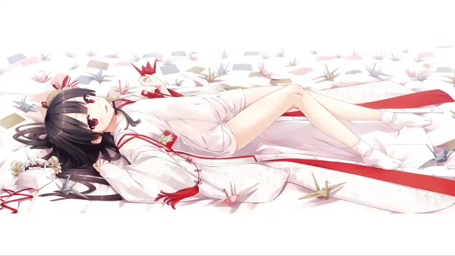 4k八六壁纸-机娘 - 躺着-千纸鹤「哲风壁纸」