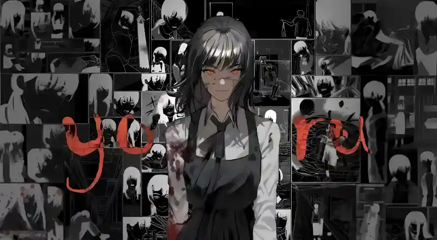 2k制服壁纸-少女 - 红眼-三鹰朝「哲风壁纸」