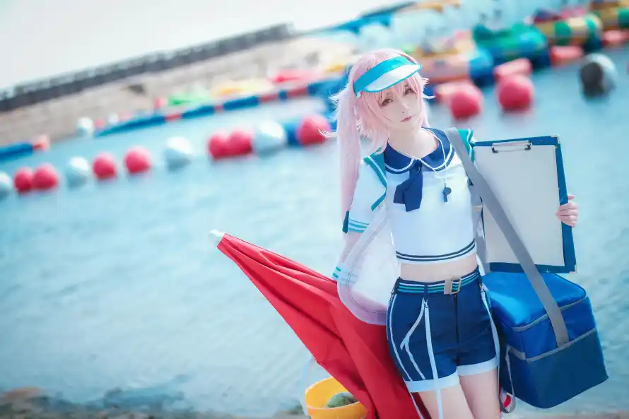 6k夏日壁纸-jk - 少女-泳池「哲风壁纸」