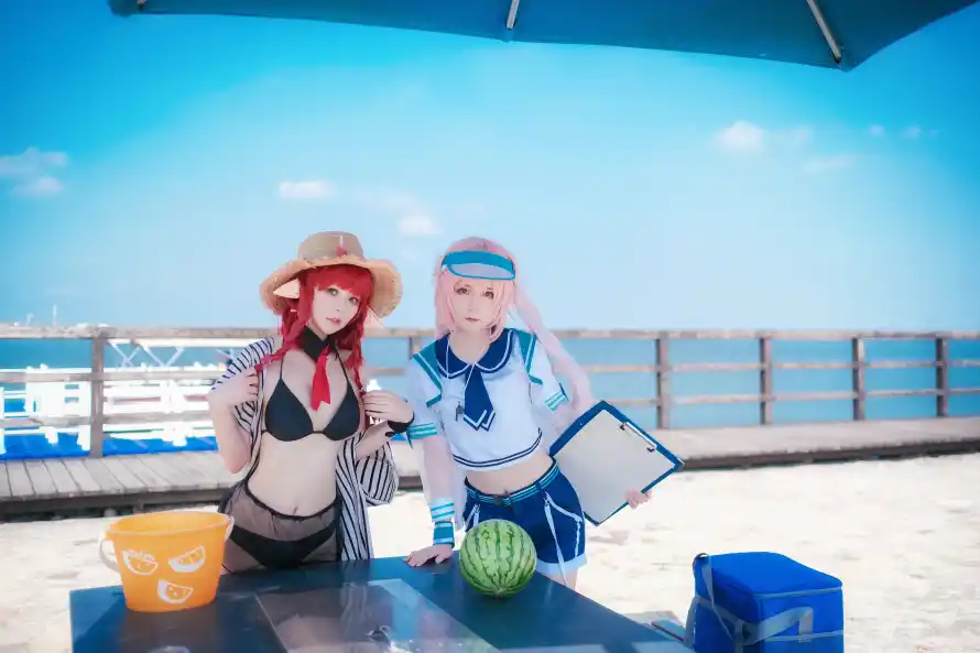 6k夏日壁纸-jk - 泳装-海边「哲风壁纸」