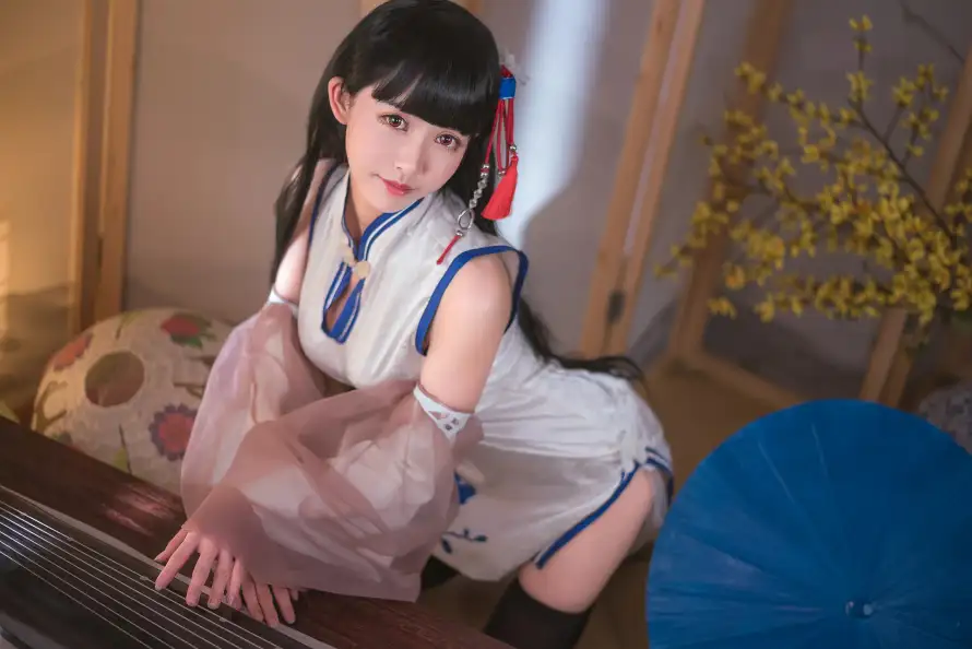 6k古筝壁纸-古风 - 室内-美女「哲风壁纸」