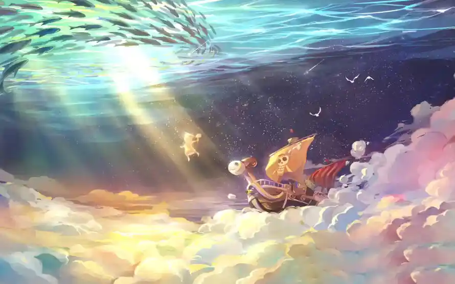 2k云层壁纸-大海 - 帆船-水下「哲风壁纸」