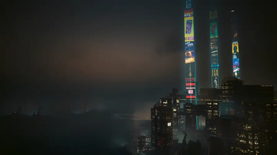 2k夜景壁纸-迷雾 - 夜之城-霓虹灯「哲风壁纸」