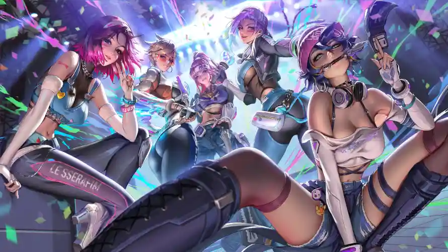 5k光影壁纸-动漫 - 女团-紫发「哲风壁纸」