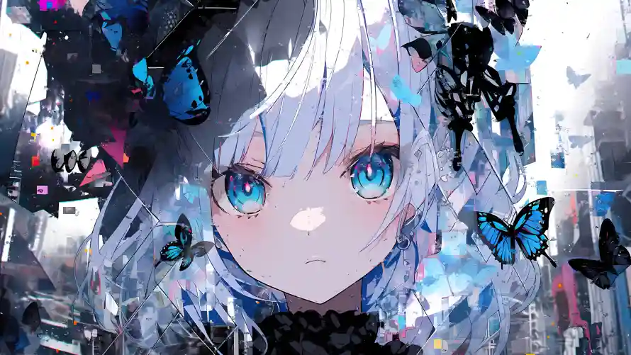 4k冷调壁纸-少女 - 影漫-插画「哲风壁纸」