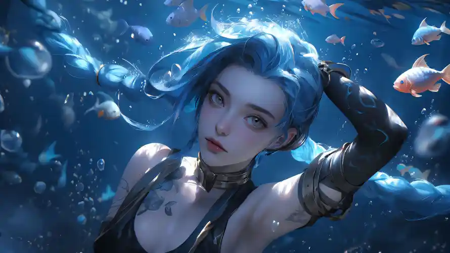 4k少女壁纸-鱼 - 影漫-气泡「哲风壁纸」