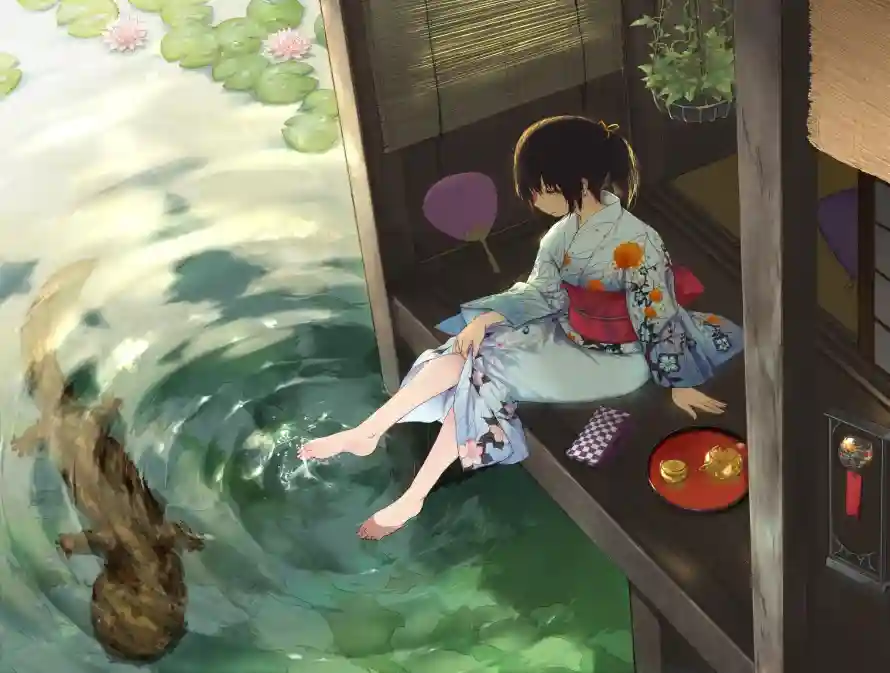 2k动漫壁纸-和服 - 夏天-少女「哲风壁纸」