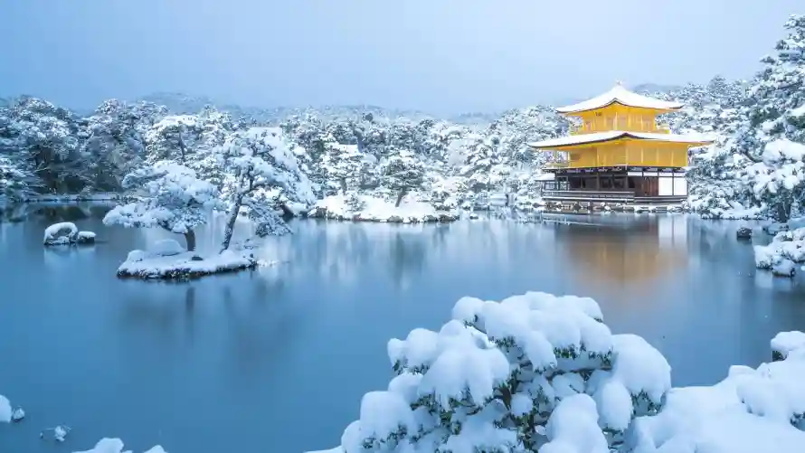 2k冬天壁纸-雪 - 日本-湖泊「哲风壁纸」