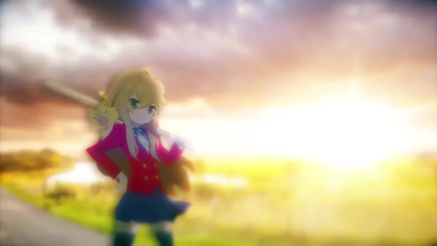 4k夕阳壁纸-少女 - 户外-草地「哲风壁纸」