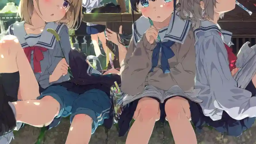 2k夏日壁纸-少女 - 户外-插画「哲风壁纸」