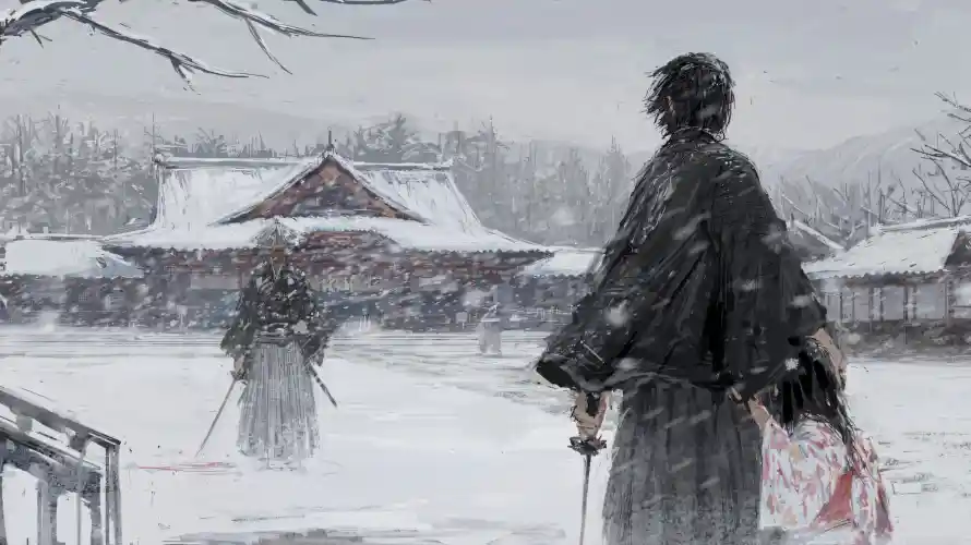 2k冬日壁纸-剑客 - 古风-和服「哲风壁纸」