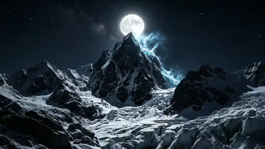 3k冰川壁纸-图片 - 夜晚-夜空「哲风壁纸」