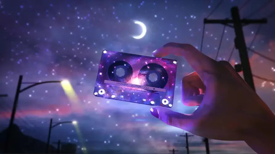 3k复古壁纸-手 - 夜晚-星空「哲风壁纸」