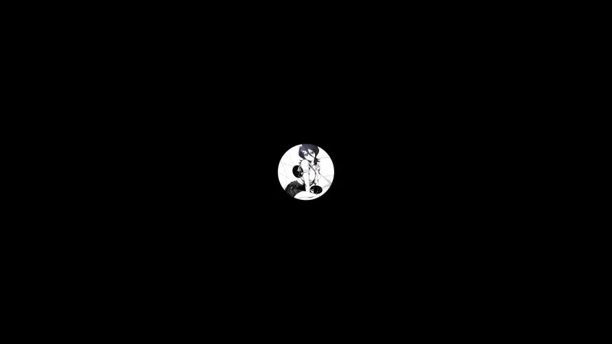 4k圆形壁纸-月亮 - 短发-黑白「哲风壁纸」