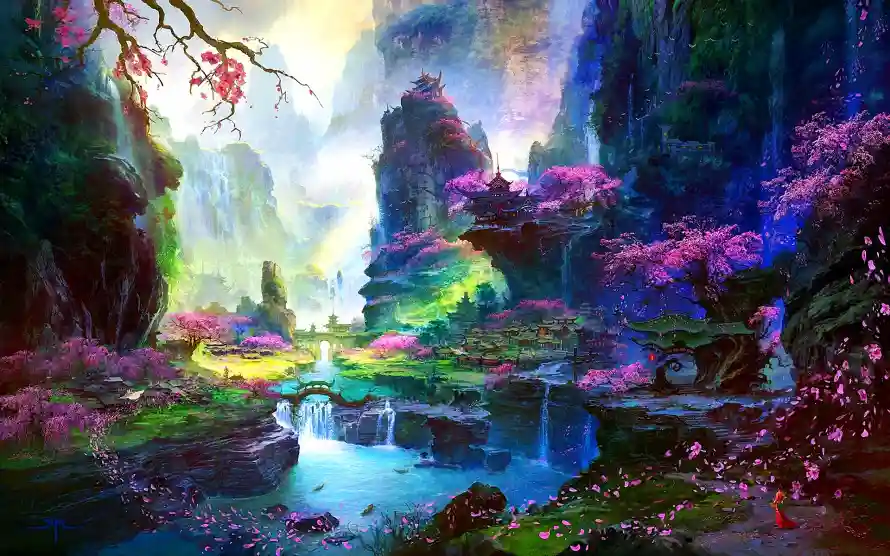 2k云雾壁纸-山 - 水-仙境「哲风壁纸」