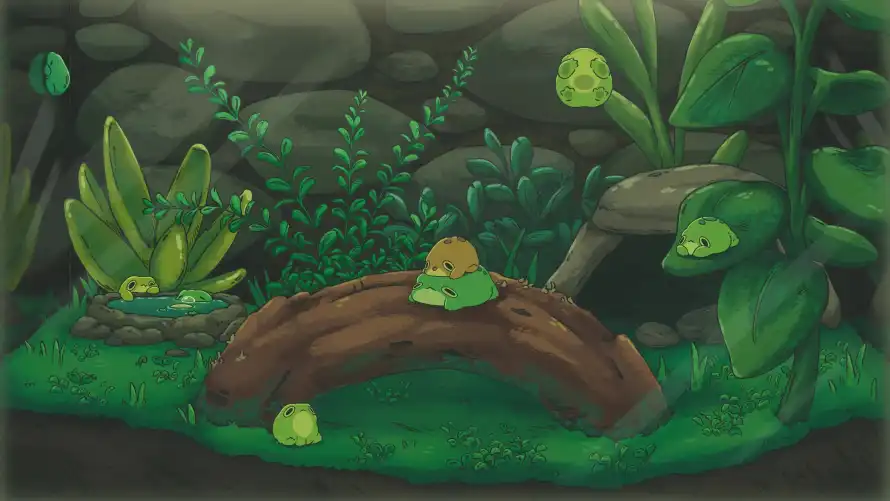 4k卡通壁纸-木头 - 森林-植物「哲风壁纸」