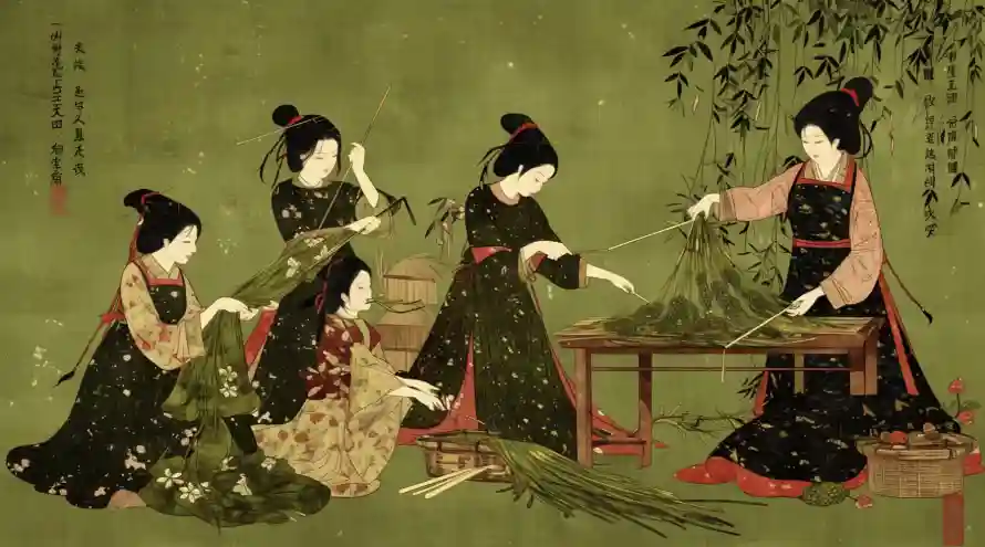 5k古风壁纸-国画 - 柳树-民俗「哲风壁纸」