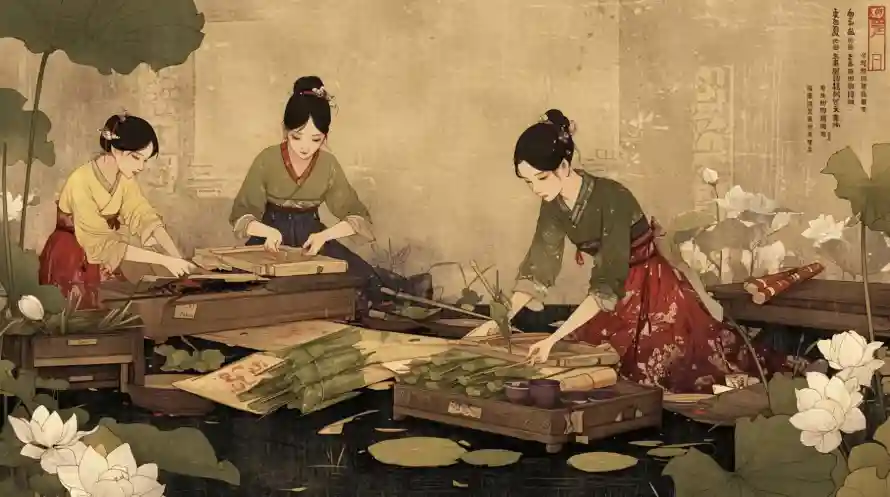 5k古风壁纸-国风 - 插画-汉服「哲风壁纸」