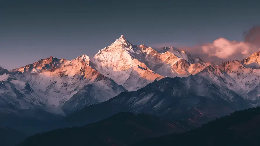 2k云彩壁纸-天空 - 山峰-山脉「哲风壁纸」