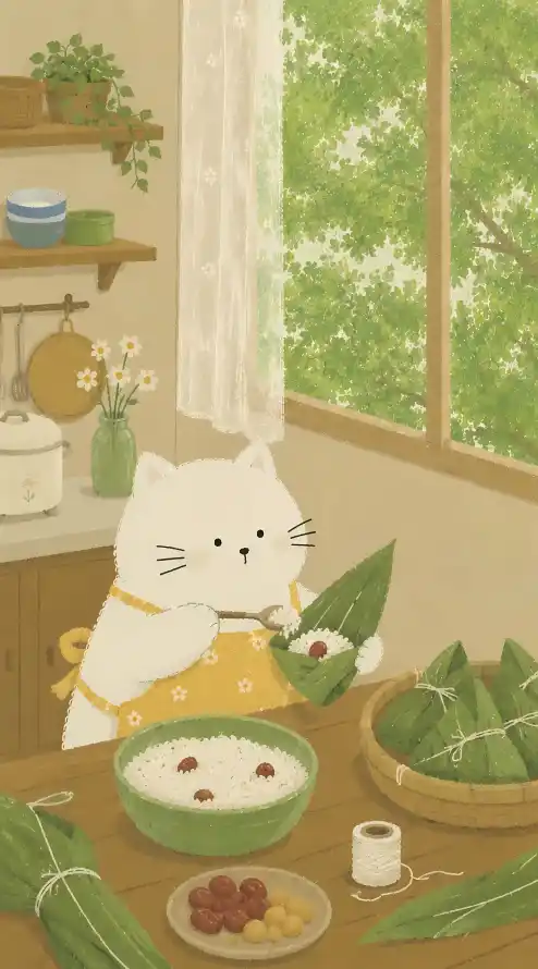 4k厨房壁纸 - 可爱 - 居家 - 插画「哲风壁纸」