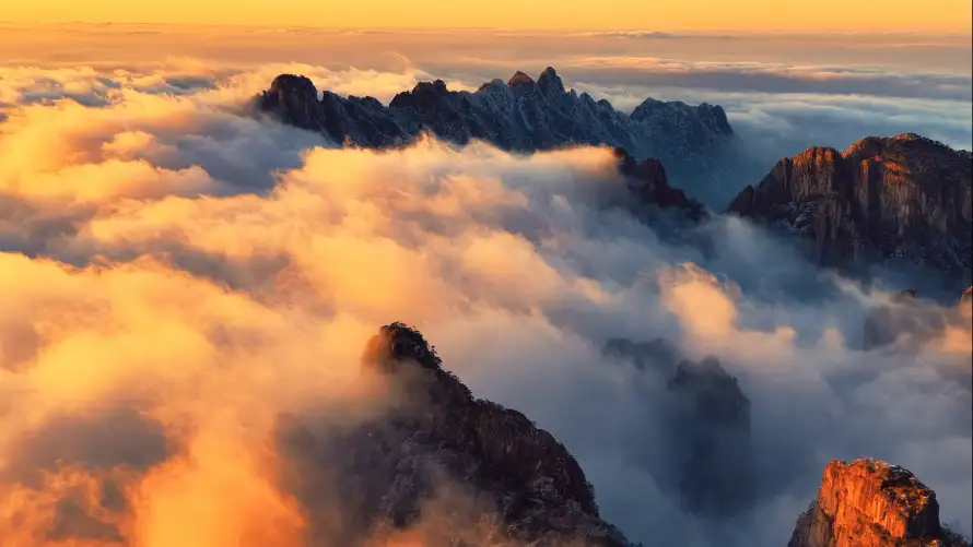 3k云海壁纸-山峦 - 山峰-山顶「哲风壁纸」