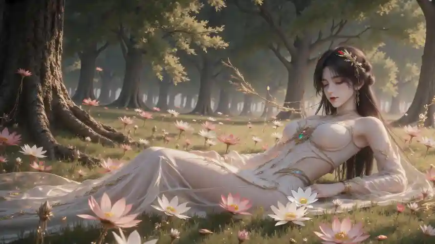 6k古装壁纸-古风 - 森林-美女「哲风壁纸」