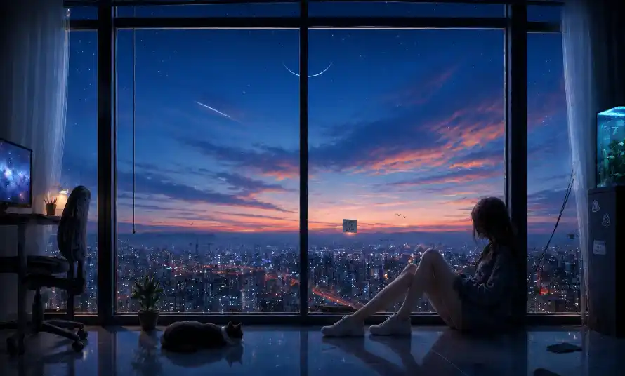 2k云彩壁纸-城市 - 夜景-天空「哲风壁纸」