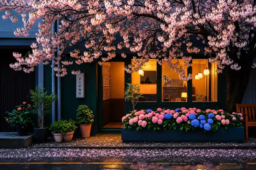 3k店铺壁纸-春日 - 暖光-暖灯「哲风壁纸」