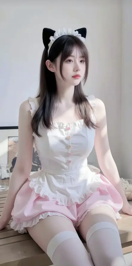 4k居家壁纸 - 白丝 - 软萌 - 女仆装「哲风壁纸」