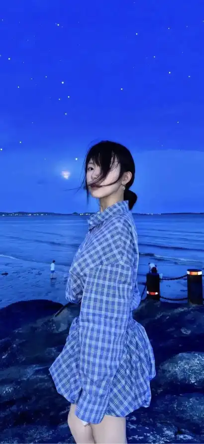 4k夜景壁纸 - 星空 - 晚风 - 海边「哲风壁纸」