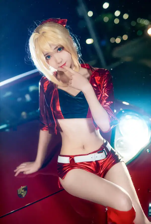 4k夜景壁纸 - 女性 - 尼禄 - 跑车「哲风壁纸」
