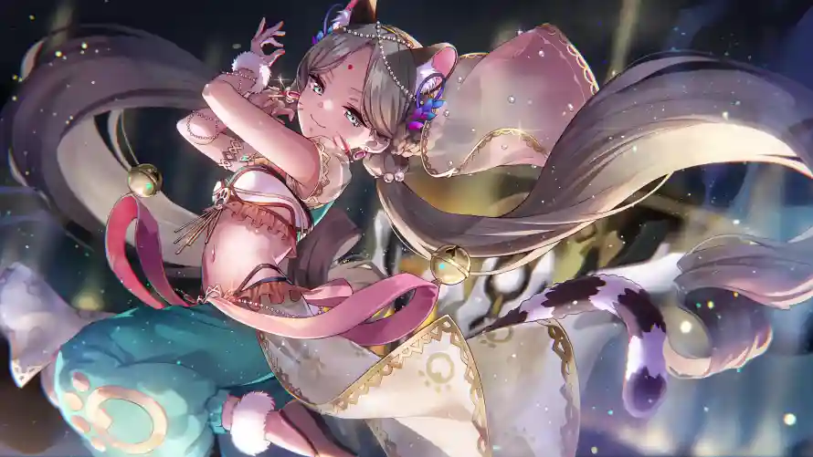 4k光影壁纸-兽耳 - 古风-粒子「哲风壁纸」