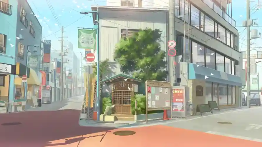 2k动漫壁纸-商铺 - 城市-建筑「哲风壁纸」