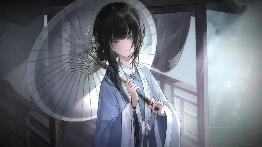 2k冷调壁纸-古风 - 少女-满穗「哲风壁纸」