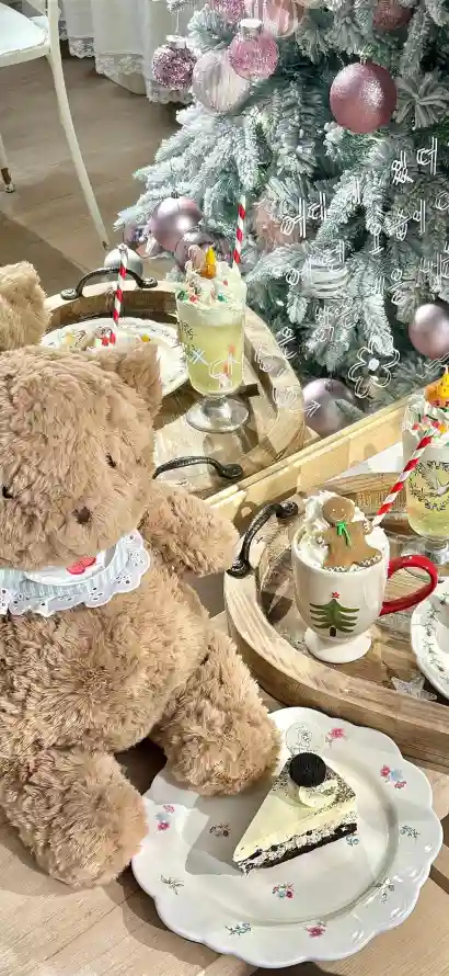 4k小熊壁纸 - 居家 - 托盘 - 杯子「哲风壁纸」