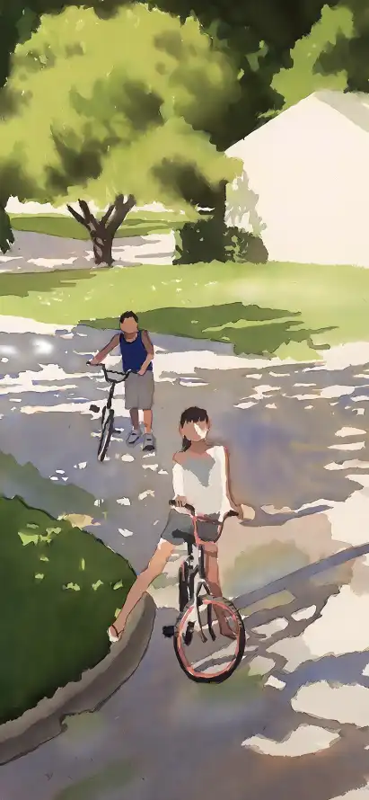4k光影壁纸 - 夏天 - 少女 - 少年「哲风壁纸」
