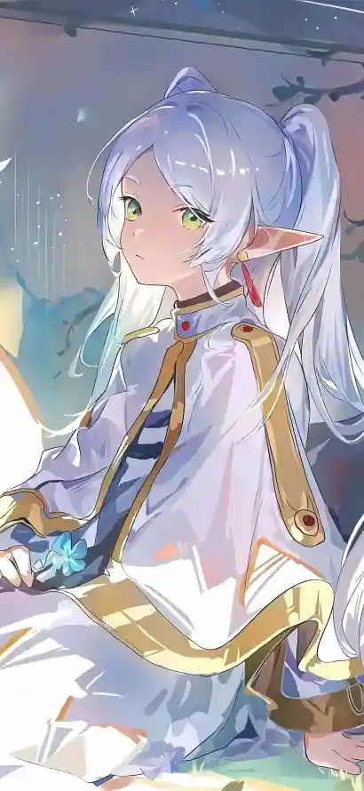 4k少女壁纸 - 白发 - 二次元 - 白长袍「哲风壁纸」