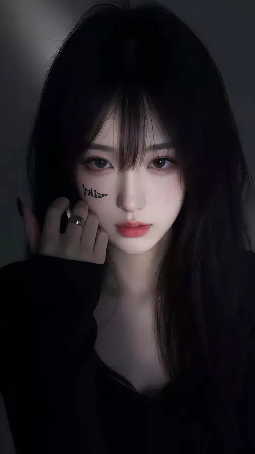 4k御姐壁纸 - 戒指 - 暗调 - 红唇「哲风壁纸」